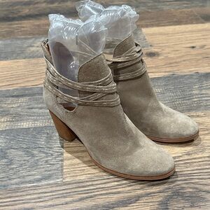 Frye Tan Suede Ankle Boots